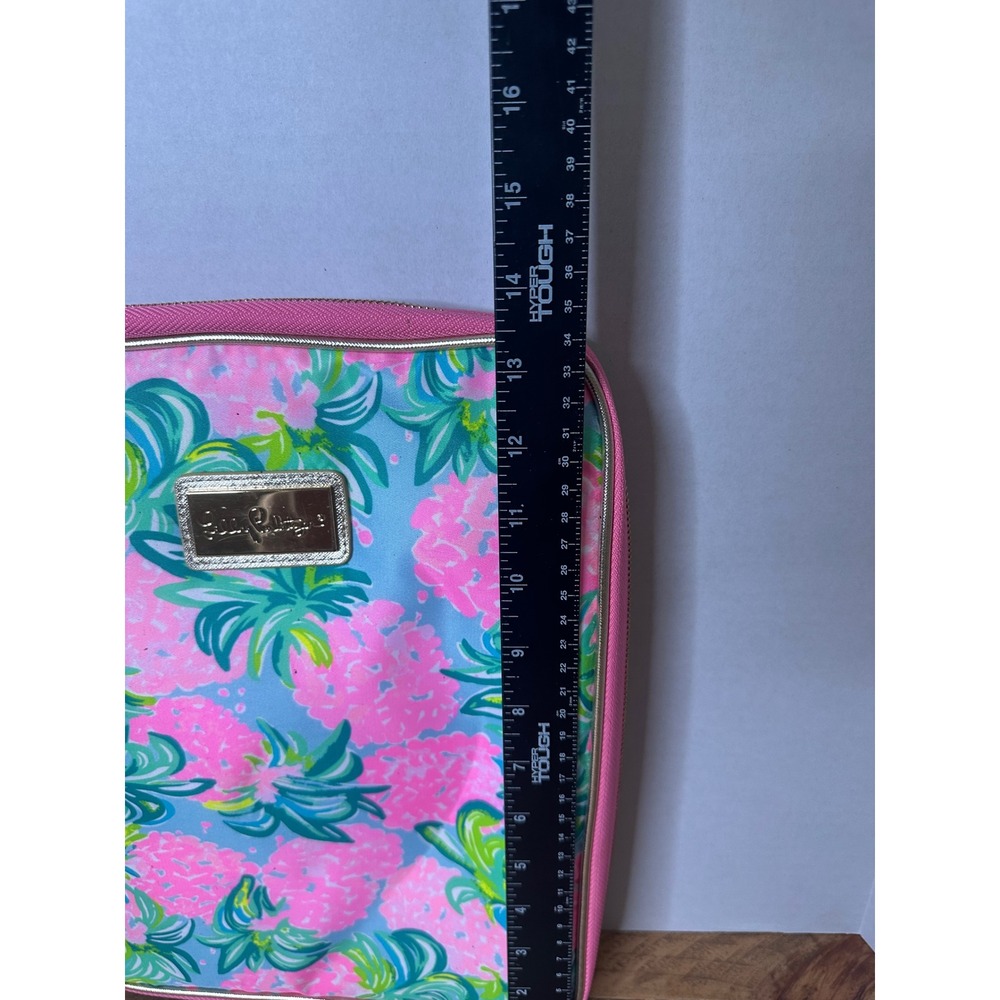 Lilly Pulitzer Large Case Organizer Pink Pineapple shake Print Zip Travel Pouch - Picture 8 of 9
